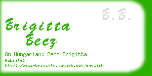 brigitta becz business card